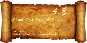 Almási Enikő névjegykártya
